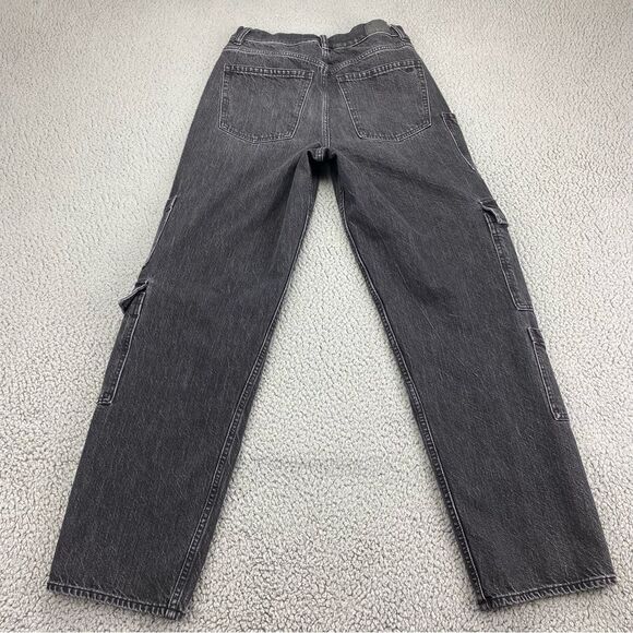 American Eagle Stretch Super High-Rise Baggy Straight Cargo Jean  | Size: 2  Reg - Picture 4 of 15